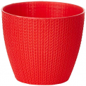 Gardens Need 100% Virgin Plastic Turkey Pot| Set Of 5 Planter, (14Cm X 12.5Cm X 9Cm, Red)
