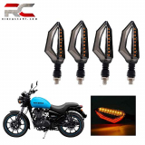 Riderscart4 Pc Universal Motorcycle 18 Led Amber Turn Signal Red Drl Indicator Light Lamp Forroyal Enfield Thunderbird 500 X