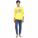 Li’L Tomatoes Boys Drawstring Regular Fit Avengers Round Neck Cotton Night Suit Sets Yellow