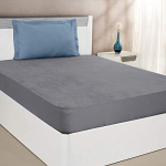 Amazon Brand – Solimo Water Resistant Cotton Single Mattress Protector 75″X36″ – Grey