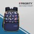 Priority Rainbow 003 25 Litres Turquoise Blue Polyester School Bag | Specially For Teenagers | Made For Unisex | Printed Backpack For Boys & Girls (25853)