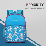 Priority Rainbow 003 25 Litres Turquoise Blue Polyester School Bag | Specially For Teenagers | Made For Unisex | Printed Backpack For Boys & Girls (25853)