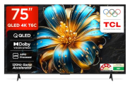 Tcl 189 Cm (75 Inches) 4K Ultra Hd Smart Qled Google Tv | Hdr 10+ | 120Hz Game Accelarator | Dolby Vision & Atmos | 30W Speaker Output | 75T6C