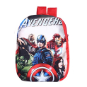 Kuber Industries Marvel Avengers Plush Backpack|2 Compartment Velvet School Bag|Durable Toddler Haversack For Travel,School With Zipper Closure (Red)