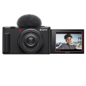 Sony Digital Camera Zv-1F |Ultra-Wide 20Mm Prime Lens | Soft Skin Feature | Bokeh | Creative Look | Vlogging Camera|Made For Content Creators, Youtubers, Vloggers (Dslr)-Black