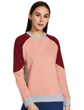 Amazon Brand – Symbol Women’S Color Block Long Sleeve Hooded Terry Sweatshirt