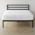 Amazonbasics Hypoallergenic Polycotton Quilted Lightweight Mattress Topper, 18″ Deep, King (White)