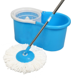 Flipkart Smartbuy 360° Spin Blue Bucket Mop Set With Single Microfiber Refill Mop Set