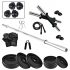 Fitzon Pvc 30Kg Combo 42 Wb Home Gym Set With One 3 Ft Curl + One 4 Ft Plain And One Pair Dumbbell Rods With Gym Accessories