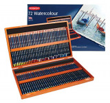Derwent Watercolour Colouring Pencils Wooden Gift Box Set (Pack Of 72)