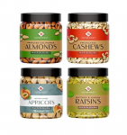 Nature Purify Dry Fruits Festival Gift Pack For Navratri/ Diwali/Fast 1 Kg (Almond, Cashew, Raisins, Apricot – 250G Each)