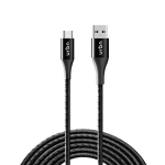 Urbn Micro Usb 3 Amp Fast Charging Data And Sync Cable Extra Tough Quick Charge 18W Compatible (4 Feet) 1.2M – Black