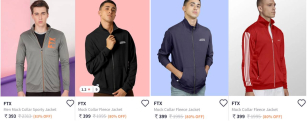 Myntra : Min 80% Off On FTX Men ClothingT-shirts : Sweatshirts : Jackets :