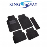 Kingsway Carpet Mats For Chevrolet Beat (Black, Set Of 5)