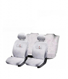 Flomaster Towelmate Seat Cover For Mahindra Xuv (Set Of 3, White)