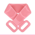 Ssc Adda Silicone Back Scrubber For Shower, Soft Bath Belt Scrubber, Eco-Friendly, Durable, Exfoliating And Removing Impurities, Maintaining Skin Vitality Pink (Pack Of 1)