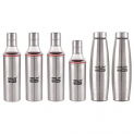 Nirlon Pure Stainless Steel Water Bottle And Oil Pot Combo 1000Ml,600Ml,Water Bottle