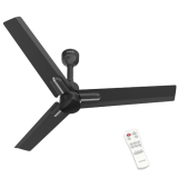Polycab Wizzy Neo 1200Mm 5-Star Bldc, Remote Ceiling Fan For Home | 100% Copper, High Air Delivery, 7 Speed Setting, Sleep Mode, Reverse Rotation, Free Installation | 3+1 Years Warranty【Black Silver】