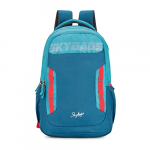Skybags Unisex Blue Shiny Jacquard 22L Backpacks