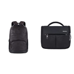Gear Vintage2 Anti Theft Faux Leather 28 Ltrs Brown Laptop Backpack (Lbpvg2Lth0201) & Gear Black Toiletry Bag (Acctltpch0112)