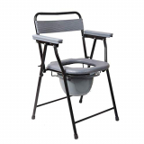 Entros Commode Chair & Bathing Foldable Chair With Armrest For Senior Citizens Patients Elder People & Pregnant Women | High Strength Ms Material | Made In India (Oc-C779B)