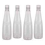 Steelo Calico Pet Water Bottle, 1 Litre, Set Of 4, Clear
