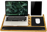 Callas Bamboard Pro Lap Desk With Wrist Rest, Mouse Pad, And Phone Holder – Natural Bamboo – Fits Up To 17.3 Inch Laptops And Most Tablets (Ls-07)