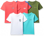 Amazon Brand – Symbol Boy’S Regular T-Shirt (Ss21Smbteepo5-911_Multi 4 2-3 Years)
