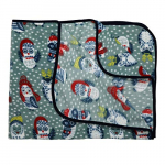 Luvlap Baby  Wrapper Cum Soft Blanket/Kids Blanket, Flannel, 80Cmx100Cm, Owl (Grey)