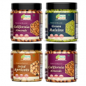 Nutri Desire Fresh And Healthy Premium Dry Fruits Combo Pack Of 1Kg Almond, Raisin, Apricot, Jar Pack (250G * 4) 1Kg
