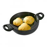 Usha Shriram Hard Anodised Deep Round Kadhai With Stainless Steel Lid 2L (Gas Compatible), Black