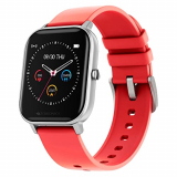 Zebronics Zeb-Fit920Ch Smart Fitness Watch With Full Touch Color Display, 30Days Standby, Customizable Faces, Ip67 Rating, Pedometer,Multi Sports Mode, Spo2, Bp & Hr Monitor (Silver Dial + Red Strap)