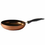 Macclite Non Stick Aluminum Gold Series Fry Pan/Frying Pan/Pasta Pan 1.7 L 24Cm Diameter With Glass Lid,Golden Sparkle Finish And Lpg Stove Compatible Only
