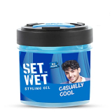 Set Wet Styling Hair Gel For Men – Casually Cool, 250Ml | Medium Hold, High Shine | For Medium To Long Hair |No Alcohol, No Sulphate