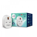 Wipro 16A Wi-Fi Smart Plug With Energy Monitoring- Suitable For Large Appliances Like Geysers, Microwave Ovens, Air Conditioners (Works With Alexa And Google Assistant)- White