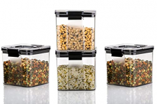 Golwyn® Kitchen Container , Jars And Containers, Kitchen Accessories Items For Storage Organizer, Plastic Boxes For Storage( 700Ml , 4 Pcs , Multi-Colour )