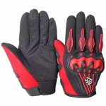 Adroitz Full Finger Motorcycle Riding Gloves (Black, M)