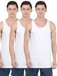 Jockey 8820 Men’S Super Combed Cotton Round Neck Sleeveless Vest With Extended Length For Easy Tuck (Pack Of 3)_White_M
