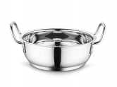 Profusion Stainless Steel Induction Base Kadhai/Karahi- (Silver, 1 Pc- Capacity-4 Litre)