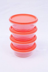 Unica Plastic Round Bowl, 450 Ml, 4 Piece, Multicolor