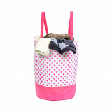 Amazon Brand – Solimo Laundry Bag, Polka, Pink