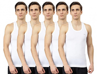 Dollar Bigboss Men’S White Pack Of 5 Fine Rn Vest (8905203195022_Mbve-01-R2-Finern-Wht-Po5-Xl)
