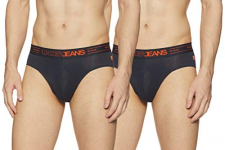 Underjeans By Spykar Men’S Solid Brief (Pack Of 2) (Uj-Mbr-Pbc005_Grey_X-Large)
