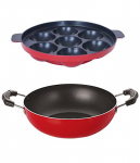 Nirlon Non-Stick Appam And Kadai Combo Kitchenware Set, 2.6Mm_Kd10_Ap(7)