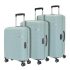 Aristocrat Airpro Set Of 3 (Cabin+Medium+Large) Trolley Bags, Ivy Green | 8-Wheels, Polypropylene Case, Spacious, Combination Lock, Sturdy Zipper, Lightweight Travel Luggage, 3-Year Global Warranty