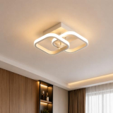 Desidiya 22W Led Ceiling Light, 3-In-1 Color Changing (Warm, Natural & Cool White), Modern Double Square Flush Mount Acrylic Surface Light For Living Room, Bedroom, Hall & False Ceiling