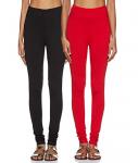 Amazon Brand – Tavasya Women’S Chudidar Bottom (Pack Of 2) (Legp02Br1_Black, Red_M)