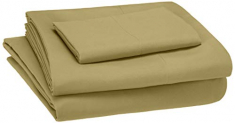 Amazonbasics Kid’S Sheet Set – Soft, Easy-Wash Microfiber Solid – Single, Mossy Green – With Pillow Cover