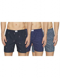 Diverse Men’S Slim Printed Boxer Shorts (Pack Of 3) (Dcmbscmsc14L35-399_Navy/Black/White_Small)