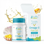 Healthy Bliss Omega-3 1000Mg Capsules With Fish Oil – Epa + Dha Enriched – 30Capsules